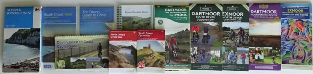 Where to cycle in Devon? The maps and guide books available.