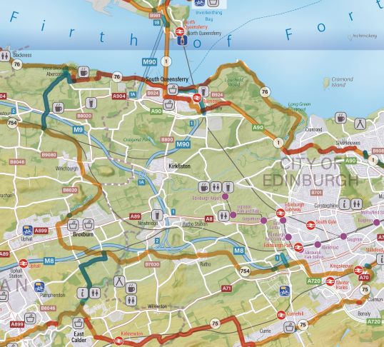 Edinburgh cycle map 24 sample